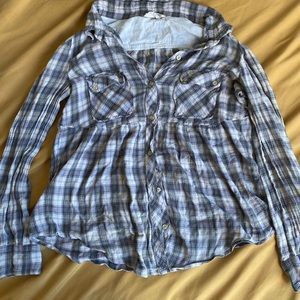 ETOILE ISABEL MARANT plaid button up top
